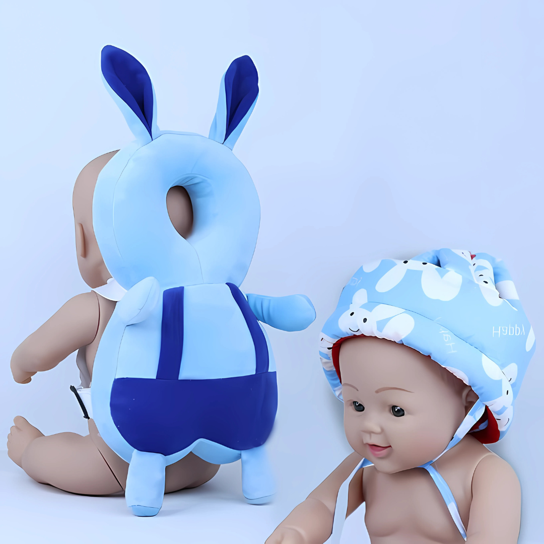 Baby Head & Back Protector Pillow with Safety Helmet/Cap (Set of 2 Items)